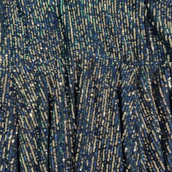 Torrid Sequins Mini Dress Size 10 Black Stretchy Cocktail Party Glam Fit Flare - Picture 9 of 13